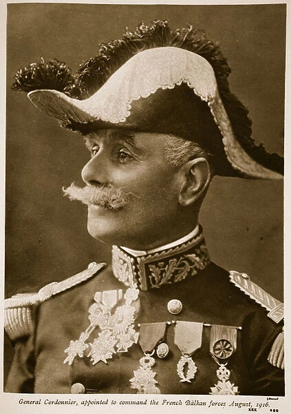General Cordonnier, appointed to command the French Balkan forces August, 1916, 1916-1919 (b  /  w photo)