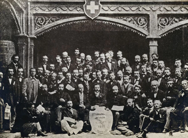 The Geneva Congress Of 1866 (b  /  w photo)