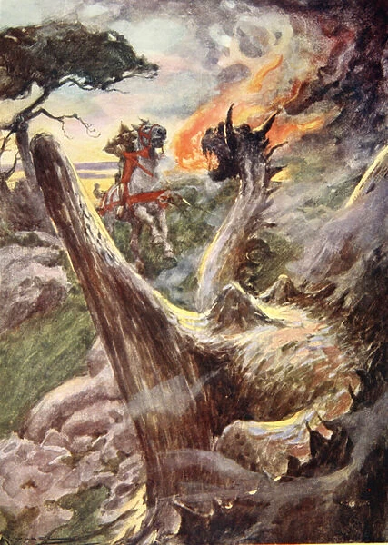 George and the Dragon, c. 1925 (colour litho)