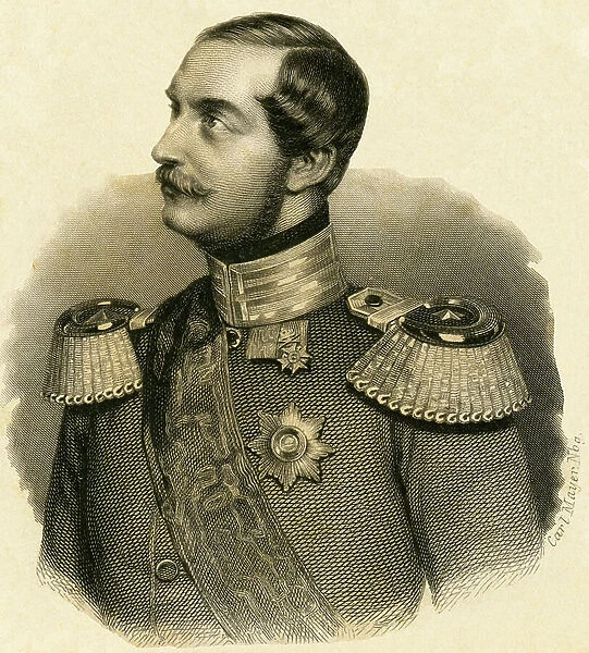 George V of Hanover, the last king of Hanover, 1853 (lithograph)