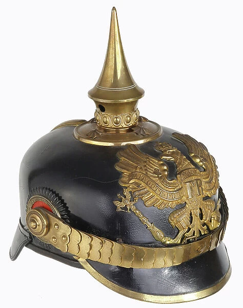 Germany  / Prussia, Prussian Officer's Leather Spiked Helmet or Pickelhaube