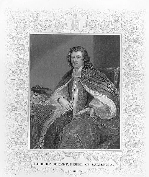 Gilbert Burnet, Bishop of Salisbury, engraved by H. Robinson (engraving)