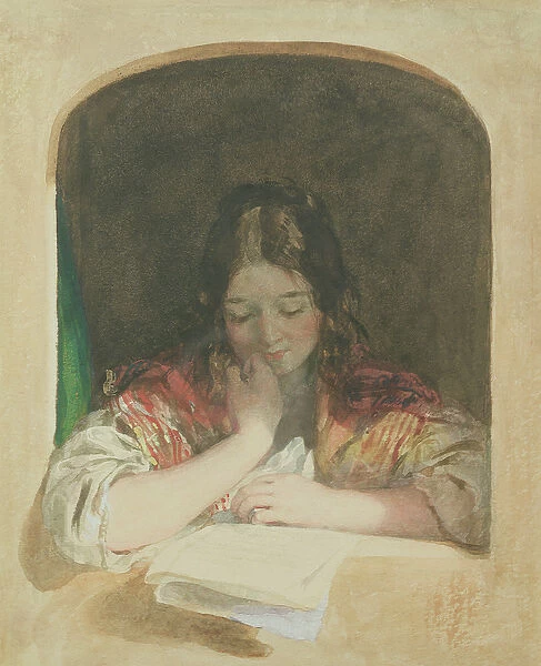 Girl Reading at a Window, 19th century