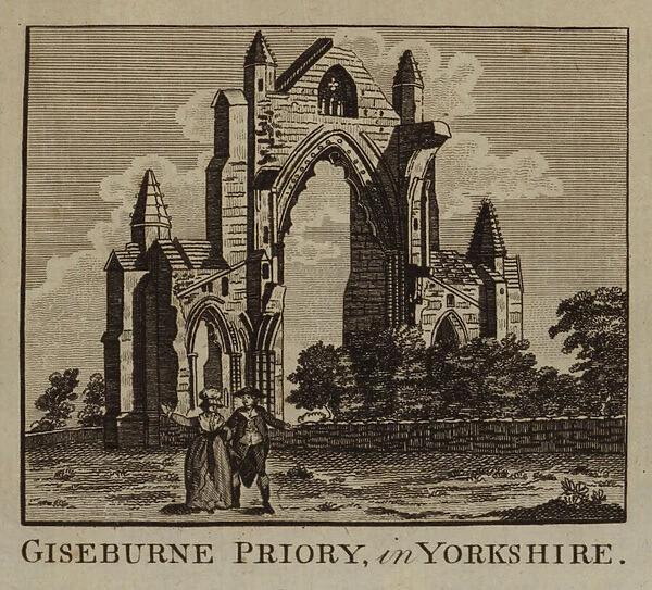 Giseburne Priory, in Yorkshire (engraving)