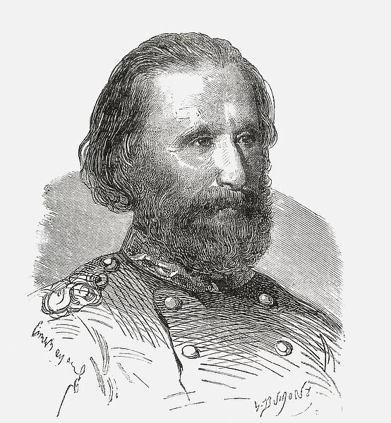 Giuseppe Garibaldi, from Societes Secretes, les Francs Macons, published c
