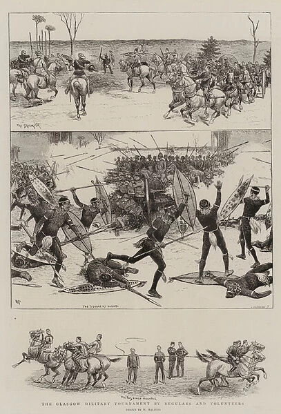 The Glasgow Military Tournament by Regulars and Volunteers (engraving)