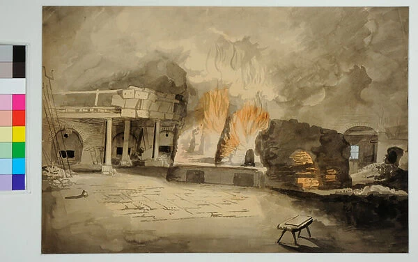 Glass house, Leeds, 1792 (w  /  c on paper)