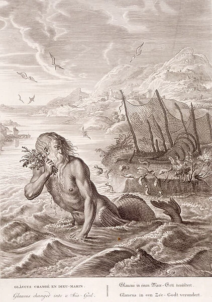 Glaucus Turned into a Sea-God, 1731 (engraving)