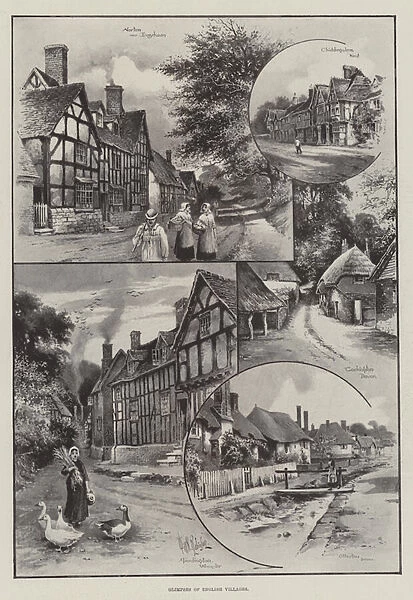Glimpses of English Villages (engraving)