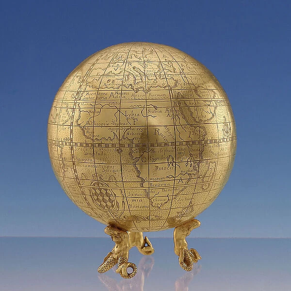 Globe with table, c.1625 (golden copper)