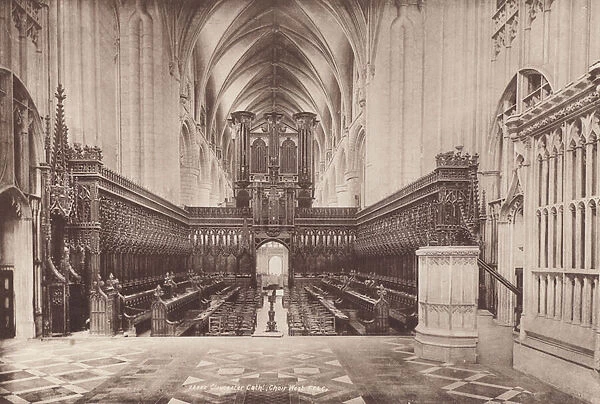 Gloucester: The Cathedral, Choir West (b  /  w photo)