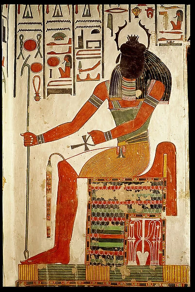 The god, Khepri, from the Tomb of Nefertari, New Kingdom (wall painting)