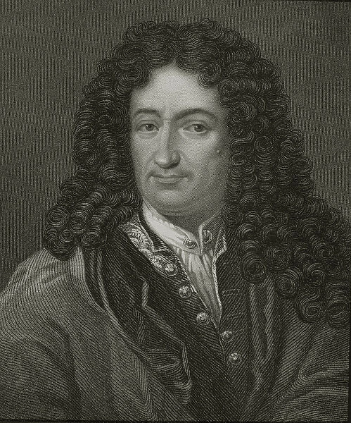Godfrey William Leibnitz (1646-1716) from Gallery of Portraits, published in 1833
