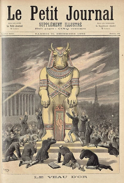The Golden Calf, from Le Petit Journal, 31st December 1892 (coloured engraving)