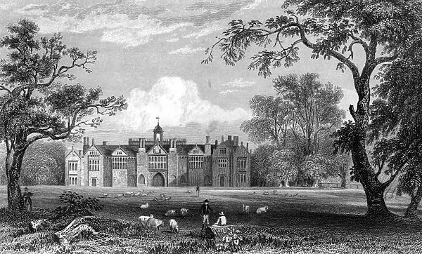 Gosfield Hall, Essex, engraved by Robert Sands, 1832 (engraving)