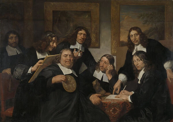The Governors of the Guild of Saint Luke, Haarlem, 1675 (oil on canvas)