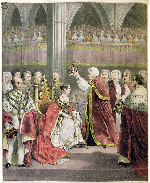 Her Most Gracious Majesty Queen Victoria, Crowned June 28th 1838 (colour litho)