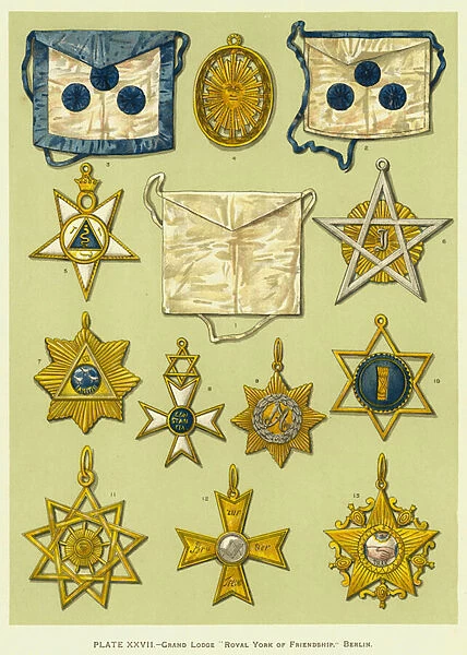Grand Lodge 'Royal York of Friendship, 'Berlin (colour litho)