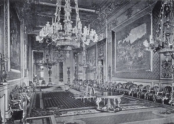 Grand Reception Room, Windsor Castle (b  /  w photo)