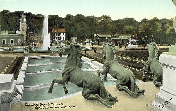 Grand Terrasse, Brussels Exhibition, 1910 (colour photo)