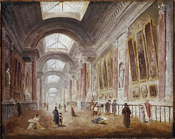 The Grande Galerie of the Louvre (oil on canvas, circa 1798)