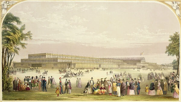 Great Exhibition, 1851: view of the building designed by Joseph Paxton, architect (litho)