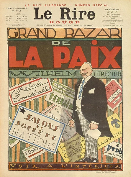 The Great Peace Bazaar. cover of Le Rire, 2 November, 1918 (colour litho)