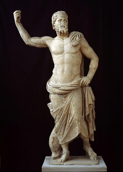 Greek art: statue of Poseidon, marble sculpture of the 2nd century BC. From Melos