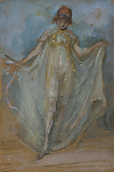 Green and Gold, The Dancer, (watercolour on board)