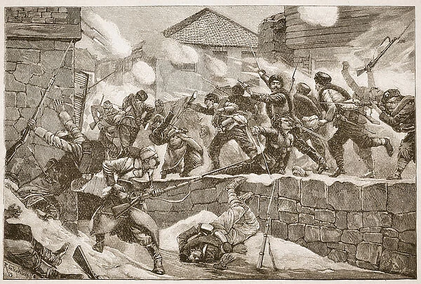 The gross of the Bulgarian column made a dashing assault upon the town