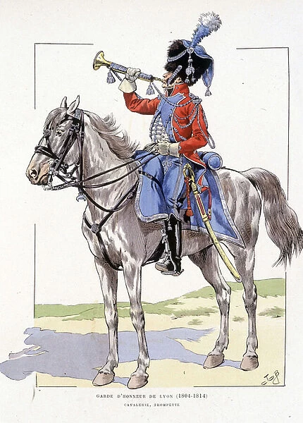 Guard of Honour of Lyon from 1804 to 1814, Trumpet Horseman - in '