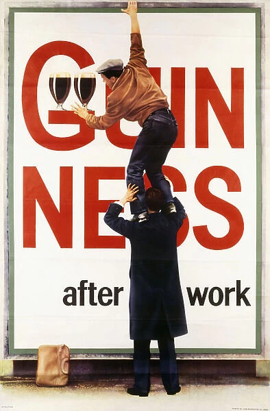 Guinness after work, 1961 (offset lithograph in colours)