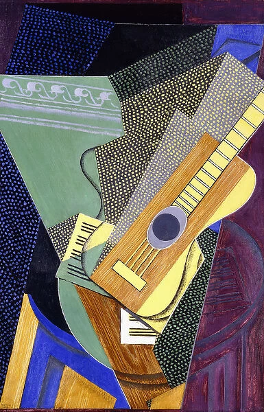 Guitar on a Table; Guitare sur une Table, 1916 (oil on canvas)