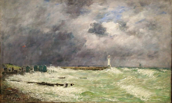 Gust of wind in Frascati, Le Havre, 1896 (oil on canvas)