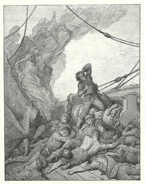 Gustave Dore illustration for Coleridge's Rime of the Ancient Mariner (engraving)