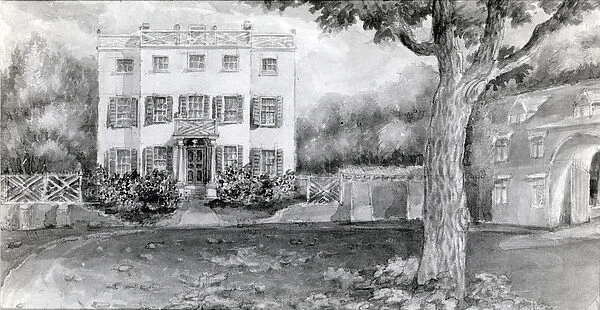 Hale House or Cromwell House (w  /  c on paper)