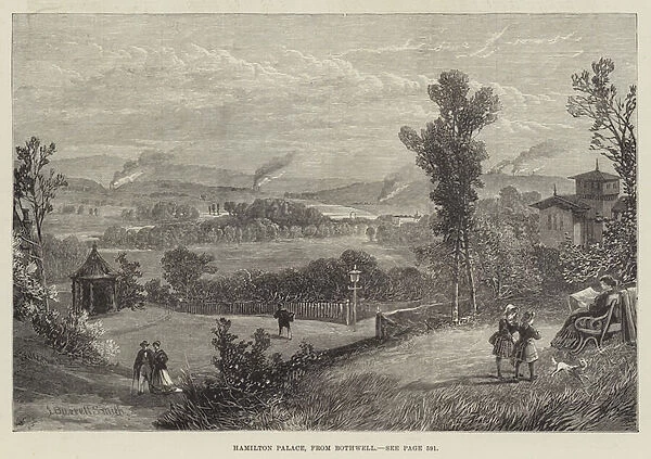 Hamilton Palace, from Bothwell (engraving)
