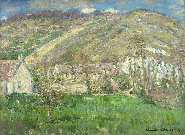 Hamlet in the Cliffs near Giverny; Hameau de Falaises pres Giverny, 1885 (oil on canvas)