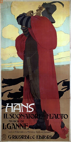 Hans the flute player, 1906 (poster)