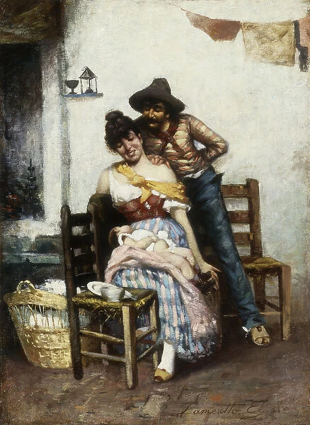 The Happy Family, 1860 (oil on canvas)