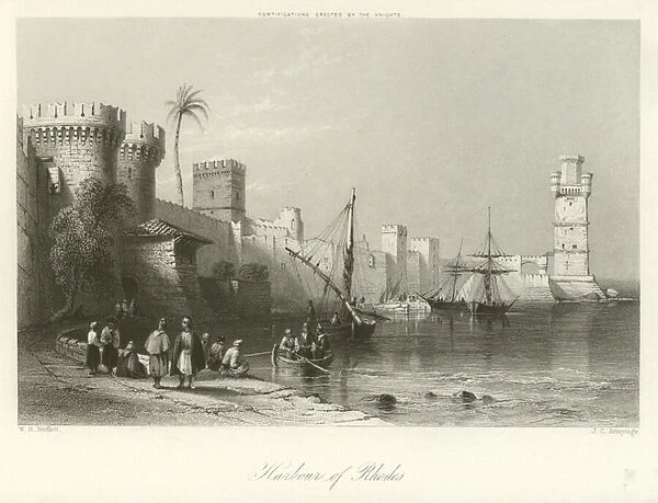 Harbour of Rhodes (engraving)