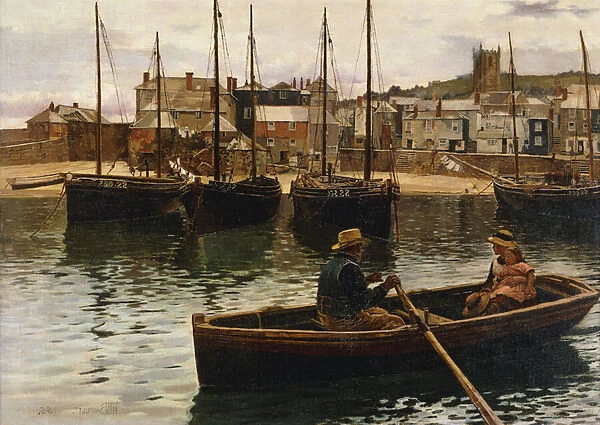The Harbour, St. Ives, Cornwall, 1885 (oil on canvas)