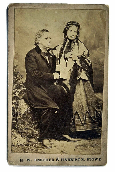 Harriet Beecher Stowe and brother Henry Ward Beecher