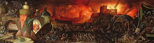 The Harrowing of Hell (oil on panel)