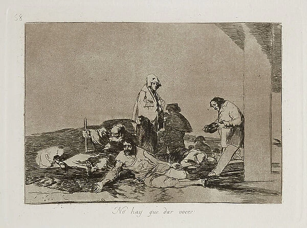 No hay que dar voces (It's no use crying out), 1863 (etching, aquatint, burnishing & burin)