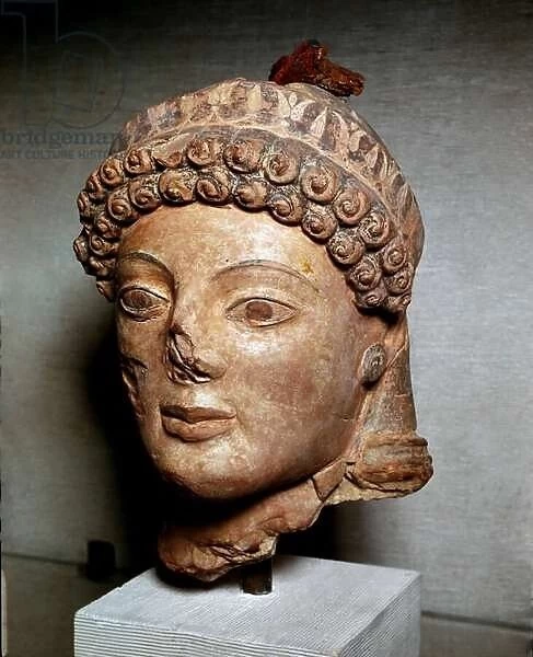 Head of Athena, 490 BC (terracotta sculpture)
