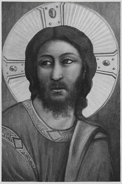 Head of Christ, by Giotto (litho)