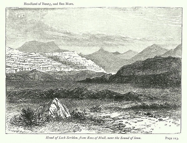 Head of Loch Scriden, from Ross of Mull, near the Sound of Iona (engraving)