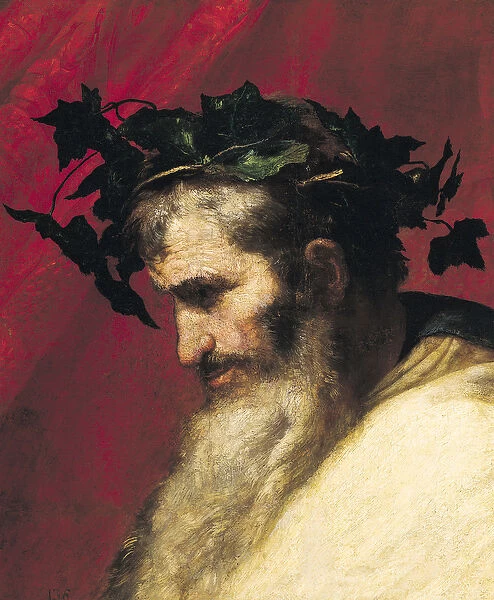 Head of an Old Man, fragment from the Triumph of Bacchus (oil on canvas)