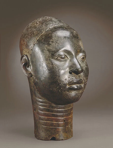 Head of an Oni, Ife, 12th - 15th century (zinc brass)